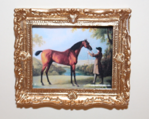 framed horse print in 1/12 scale miniature