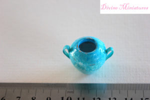 aegean style blue vase 1/12 scale dollhouse miniature