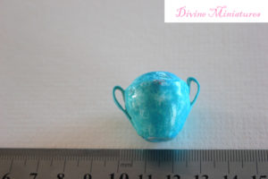 Aegean style blue vase in 1/12 scale miniature