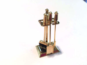 miniature brass fireplace accessories to recreate 1-12 scale library room