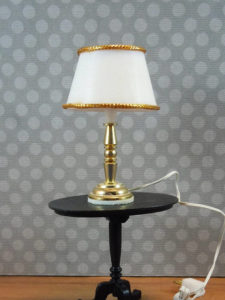tall lamp to recreate a library living room in 1:12 scale dollhouse miniature