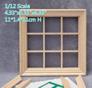 colonial window in 1-12 scale