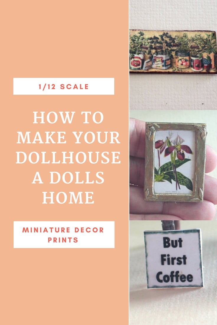 how to make your dollhouse a doll home with vintage prints in 1-12 scale