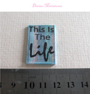 kitchen sign in 1-12 scale this is the life blue