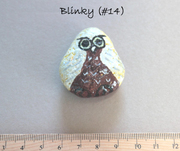 Painted Owl Rock, Owl Painted Pebble, Hand Painted Stone, Fairy Garden Art, Paperweight, Unique Gift, Owl Totem, Painted Owl, Owl Stone, Uil - Image 12