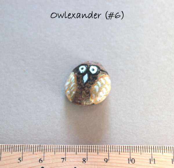 Painted Owl Rock, Owl Painted Pebble, Hand Painted Stone, Fairy Garden Art, Paperweight, Unique Gift, Owl Totem, Painted Owl, Owl Stone, Uil - Image 4