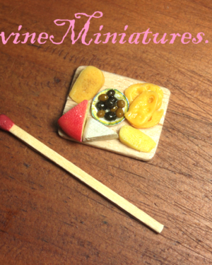 cheese platter in 1:12 scale dollhouse miniature