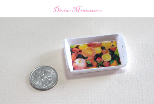 shabby chic serving tray in 1:12 scale miniature