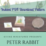 Peter Rabbit miniature seed packs printable in 1/12 scale instant download