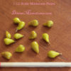 miniature pears in 1:12 scale