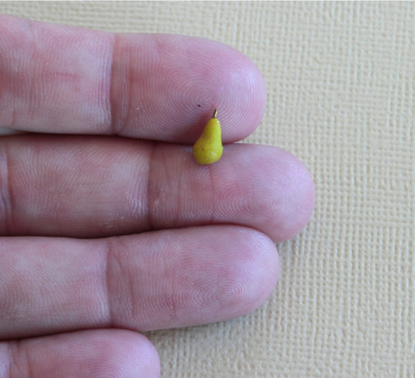 miniature pears in 1:12 scale