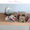 vintage flower seed packets in 1:12 scale dollhouse miniature Set 1