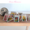 vintage flower seed packets in 1:12 scale dollhouse miniature Set 1