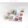 12 vintage vegetable seed packs in 1:12 scale dollhouse miniature