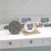 16mm hand painted purple rose plate in 1:12 scale miniature