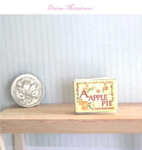 a apple pie real miniature alphabet book by kate greenaway in 1:12 scale dollhouse miniature