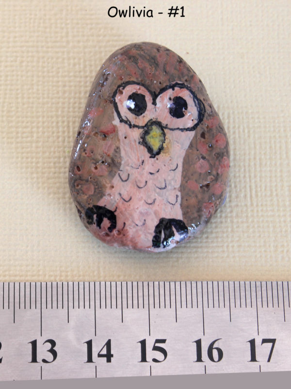 Painted Owl Rock, Hand Painted Stone, Owl Art, Garden Totem, Paperweight, Unique gift, owl totem, hand painted owl, owl stone - Image 6