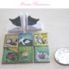 peeking black cat bookends in 1:12 scale dollhouse miniature