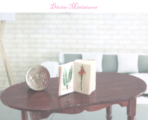 miniature book medicinal herbs in 1-12 scale