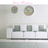 shabby chic butterflies wall clock in 1:12 scale dollhouse miniature