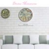 shabby chic butterflies wall clock in 1:12 scale dollhouse miniature