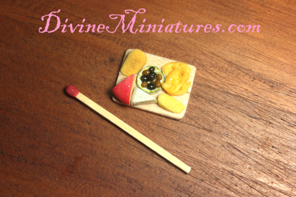 cheese platter in 1:12 scale dollhouse miniature