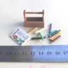 childs drawing caddy with coloring book and pencils in 1:12 scale dollhouse miniature