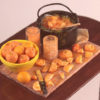 making orange marmalade in 1:12 scale dollhouse miniature prep board