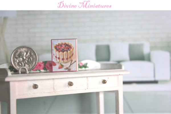 dessert addictions recipe cookbook in 1:12 scale dollhouse miniature