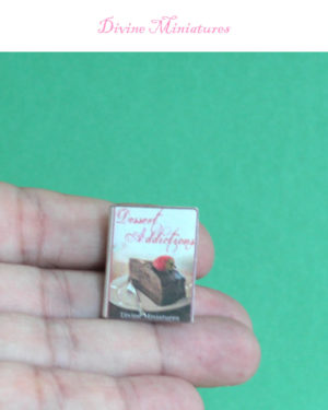 dessert addictions recipe cookbook in 1:12 scale dollhouse miniature