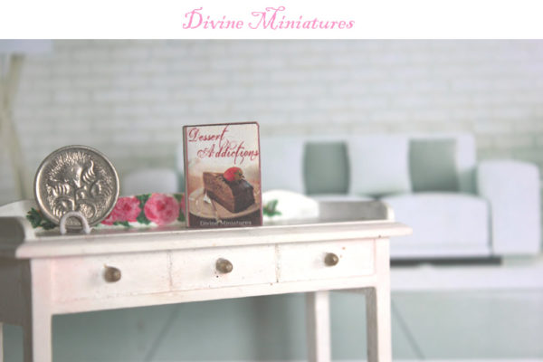 dessert addictions recipe cookbook in 1:12 scale dollhouse miniature