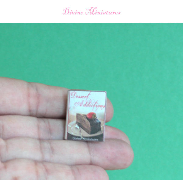 dessert addictions recipe cookbook in 1:12 scale dollhouse miniature