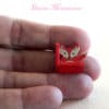 fox bookends for dollhouse in 1:12 scale miniature