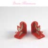 fox bookends for dollhouse in 1:12 scale miniature