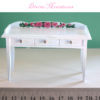 hand painted roses vintage style hall table in 1:12 scale dollhouse miniature