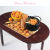 making orange marmalade in 1:12 scale dollhouse miniature prep board