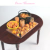 making orange marmalade in 1:12 scale dollhouse miniature prep board