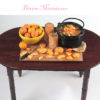 making orange marmalade in 1:12 scale dollhouse miniature prep board