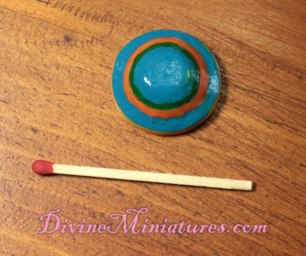 Mexican Inspired Bowl, 1:12 Scale Dollhouse Miniature, Tiny Bowl, Miniature Bowl - Image 2