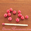 red apples in 1:12 scale, dollhouse miniature food