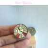 antique rustic wall clock in 1:12 scale dollhouse miniature