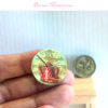 tea time country wall clock in 1:12 scale dollhouse miniature