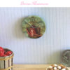 tea time country wall clock in 1:12 scale dollhouse miniature