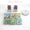 teddy bear bookends for childs room or nursery in 1:12 scale dollhouse miniature