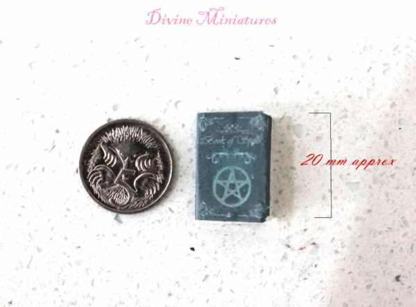 antique miniature book of spells in 1:12 scale dollhouse miniature