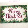 merry christmas mat on canvas in 1-12 scale dollhouse miniature