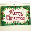 merry christmas mat on canvas in 1:12 scale dollhouse miniature