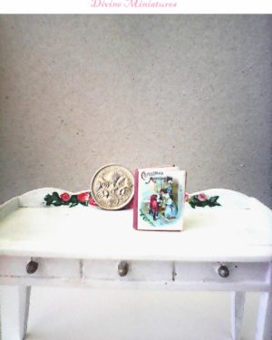 Christmas morning, miniature real book, 1:12 scale dollhouse miniature